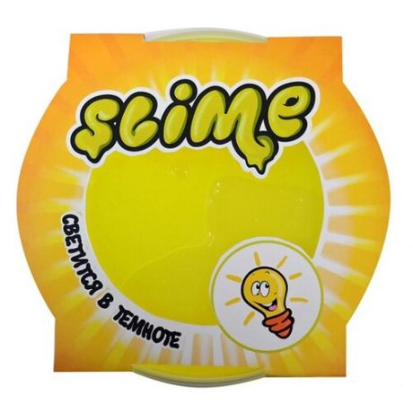 Слайм Slime Mega 300гр светится в темноте Yellow S300-19