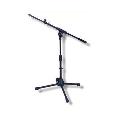 Eco MS001T Black телескопическая микрофонная стойка журавль low-level, длинна стрелы 55-78 см, цвет матовый черный