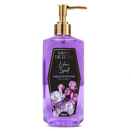 Savon de Luxe Жидкое туалетное мыло для рук Цветочная серия 500мл Чарующая сирень (Lilac Spell)