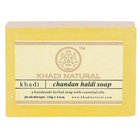 Khadi Natural Мыло кусковое Chandan haldi soap, 125 г