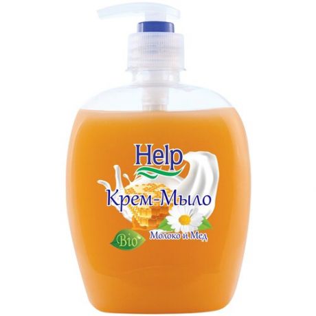 Help Крем-мыло Молоко и мед, 500 мл