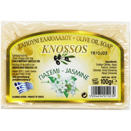 Мыло натуральное оливковое с ароматом Жасмина Knossos, Греция, 100г