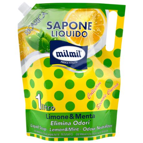 Жидкое мыло Mil Mil Sapone лимон и мята 1л - Mirato Asia - MILMIL