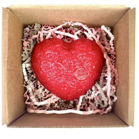 Мыло ручной работы ко Дню Святого Валентина 14 февраля Сердце из роз