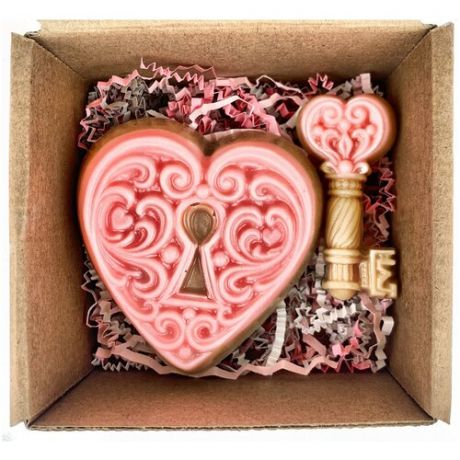 Мыло ручной работы ко Дню Святого Валентина 14 февраля Ключ к твоему сердцу