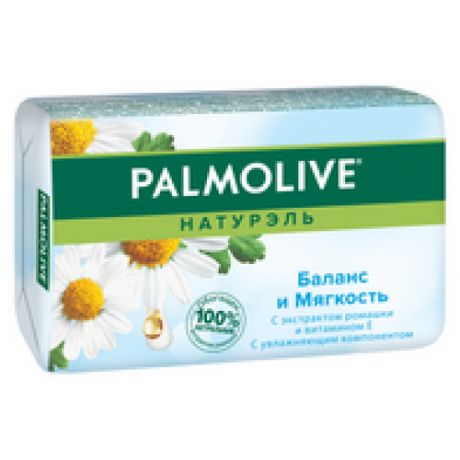 Colgate-Palmolive Palmolive (Палмолив) Натурэль Баланс и Мягкость туалетное мыло с экстрактом Ромашки и витамином Е, 150 г