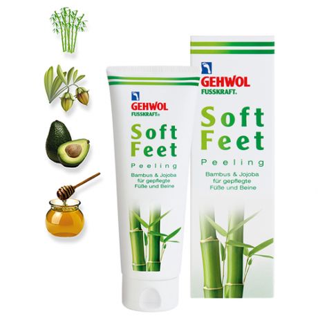 Gehwol Fusskraft Scrub Soft Feet - Пилинг "Бамбук и жожоба" для ног 125 мл