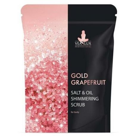 Скраб для тела Gold Grapefruit с розовой солью, мерцающий, 200 г