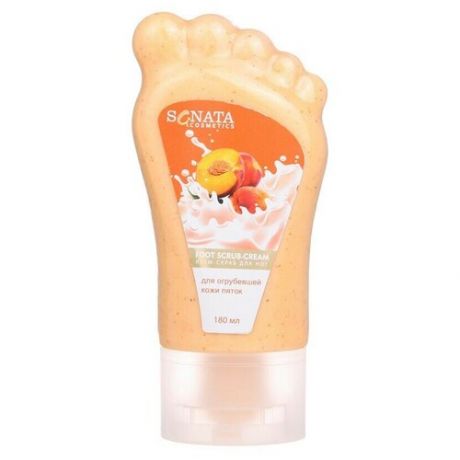 SANATA cosmetics Крем-скраб для ног Персик со сливками, 180 мл