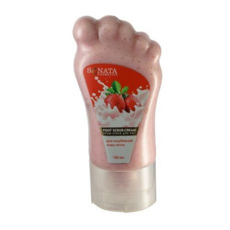 SANATA cosmetics Крем-скраб для ног Малина, 180 мл