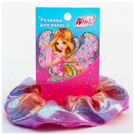 Резинки для волос блестящая розовая, WINX