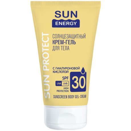 Sun Energy Солнцезащитный крем-гель для тела с гиалуроновой кислотой SPF 30 150 мл 1 шт.