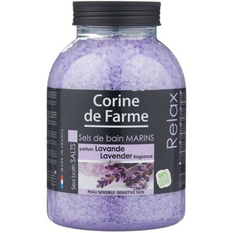 CORINE de FARME Морская соль для ванн Relax Лаванда, 1.3 кг