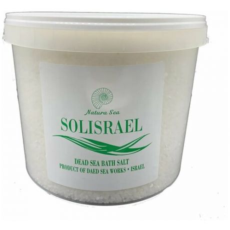 Соль для ванны мертвого моря Solisrael Dead Sea Bath Salt натуральная крупного помола в ведре 5000 г