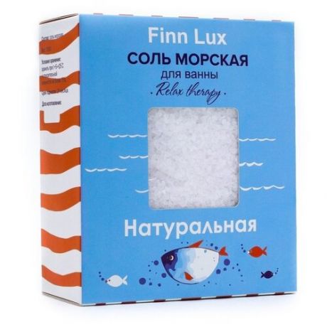 Finn Lux cоль для ванны морская натуральная, 1 кг