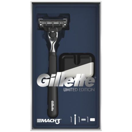 Набор Gillette подарочный: подставка, бритвенный станок Mach3