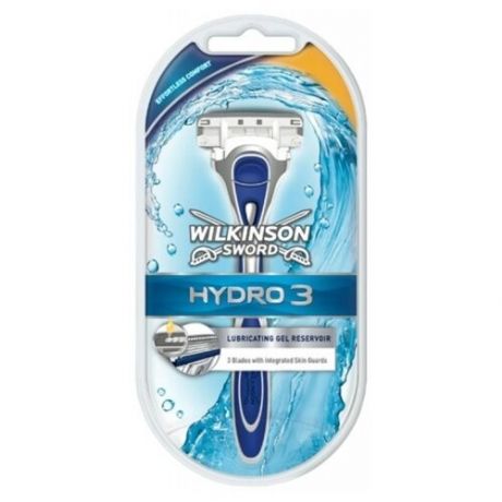 Бритвенный станок Wilkinson Sword Hydro 3 ,синий/серый, сменные кассеты 5 шт.