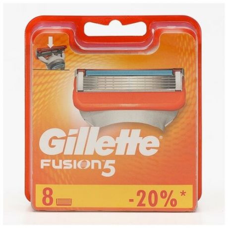 FUSION кассеты Д/СТ 8ШТ - GILLETTE