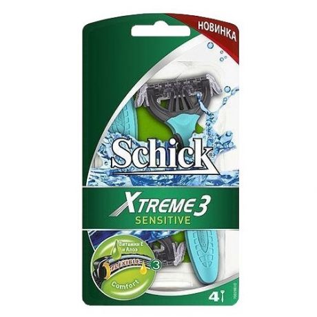 Бритвенный станок Schick Xtreme 3 Sensitive, 4 шт.