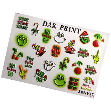 Слайдер дизайн Dak Print 3D NY37 зеленый/красный