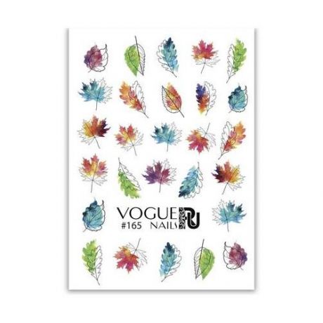 Слайдер дизайн Vogue Nails №165 зеленый/голубой/оранжевый