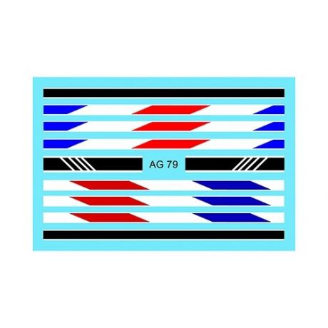 Слайдер дизайн Freedecor Аэрография AG79 белый/синий/красный/черный