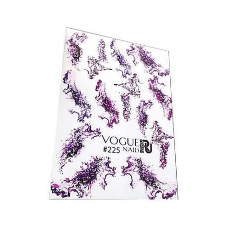 Слайдер дизайн Vogue Nails №225 розовый/фиолетовый/черный