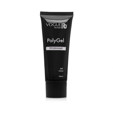Акригель Vogue Nails PolyGel для моделирования, 60 мл прозрачный