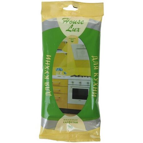 Салфетки влажные HL-30652 "HOUSE LUX" для ухода за кухней (25х18см) в мягкой упаковке (30шт) авангард