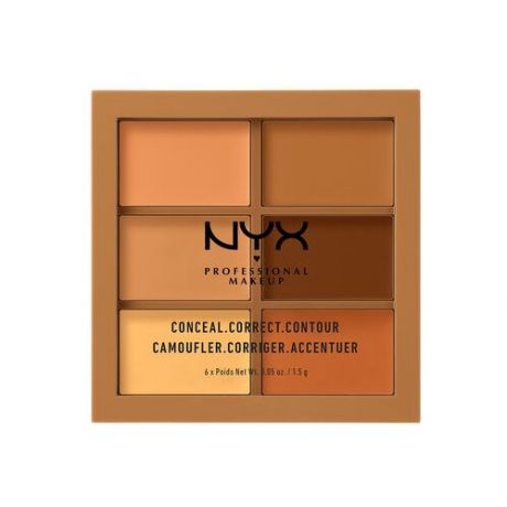 NYX professional makeup Палетка для контурирования Conceal, Correct, Contour Palette, light