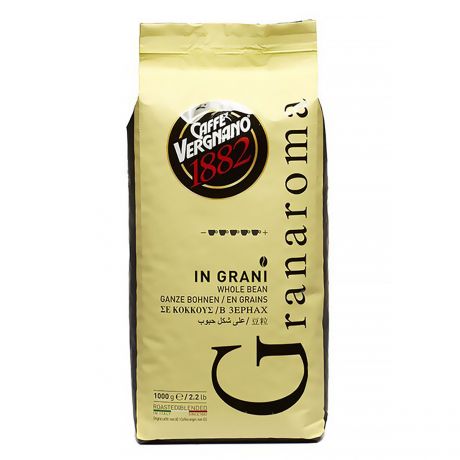Кофе в зернах Gran Aroma, Caffe Vergnano 1882, 1 кг