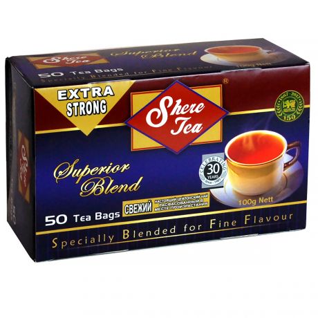 Чай черный Shere Tea, Шри-Ланка, в фильтр-пакетах, 50 шт х 2 г