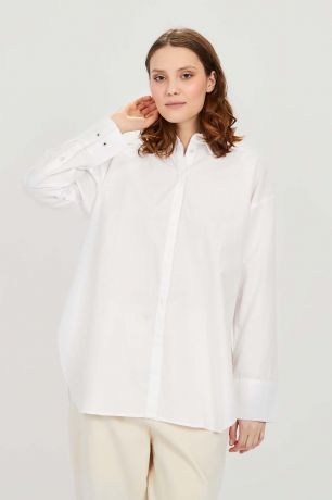 Baon Удлинённая белая рубашка, жен., белый, XXL