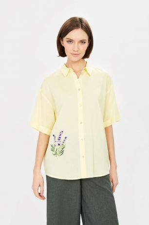 Baon Рубашка с вышивкой, жен., желтый, XS