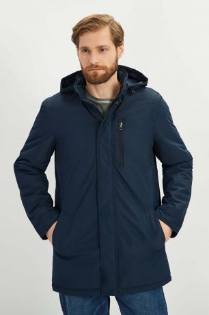 Baon Удлинённая куртка с капюшоном, муж., синий, S