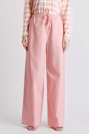 Baon Широкие брюки на кулиске, жен., розовый, XXL