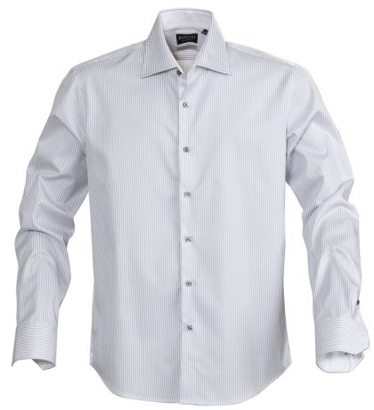 Рубашка мужская в полоску RENO, серая, размер S