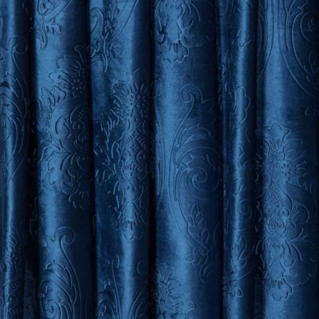 портьера тд текстиль корона 109817 2х2.7м бархат синий