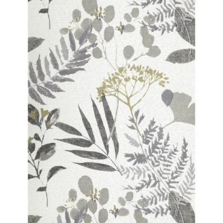 портьера тд текстиль флора 127443 2х2.7м льняная ткань флористика серый