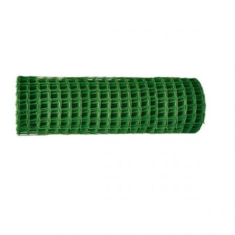 решетка заборная в рулоне, 1*20м, ячейка 83*83мм, пластиковая, зеленая