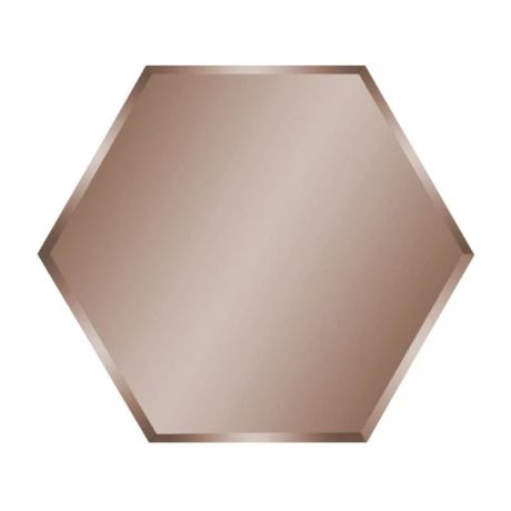 плитка зеркальная ika соты 250х217 с фацетом (бронза) (7шт/уп)