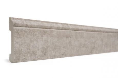плинтус дюрополимер 80 мм серый бархат (бетон) decor-dizayn 005