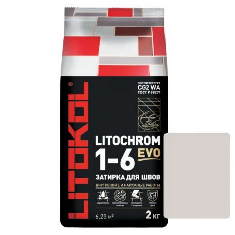 затирка цементная litokol litochrom 1-6 evo цвет le 210 карамель 2кг