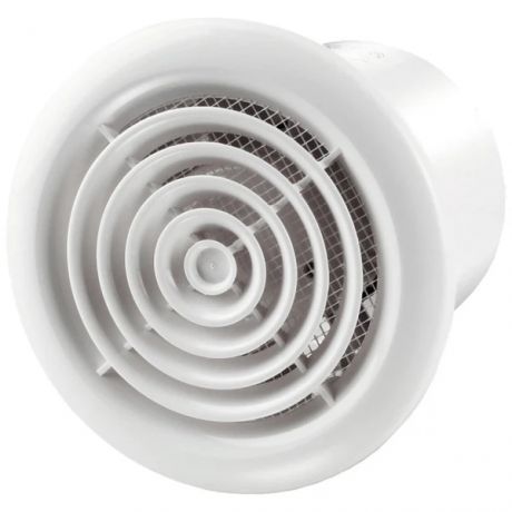 вентилятор вытяжной осевой накладной 125мм вентс 125пф белый, для круглых проемов, vents