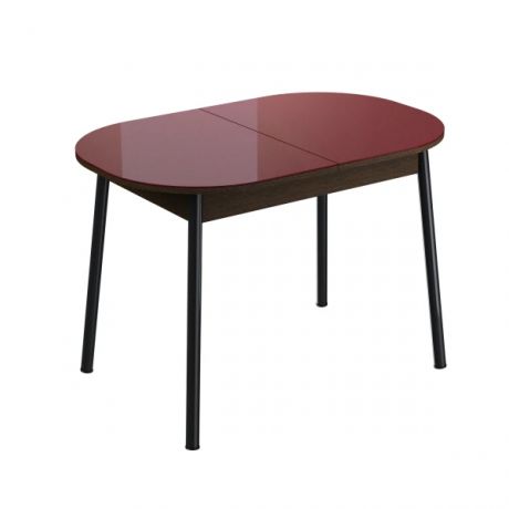 стол обеденный раздвижной енисей (1,1*0,7*0,75) эмаль красный матовый