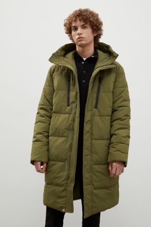 Finn-Flare Стеганое утепленное пальто с капюшоном