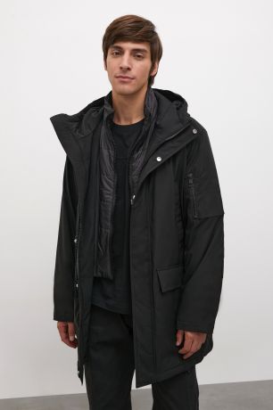 Finn-Flare Утепленное пальто с капюшоном