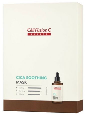 Cell Fusion C Маска Cica Soothing Mask Восстанавливающая Успокаивающая, 10*25г