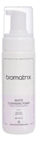 Biomatrix Пенка White Cleansing Foam pH 4,6 Очищающая для Борьбы с Гиперпигментацией, 160 мл