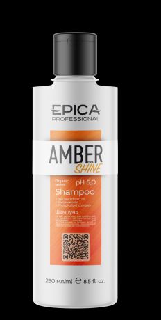 EPICA Шампунь Amber Shine Organic для Восстановления и Питания, 250 мл